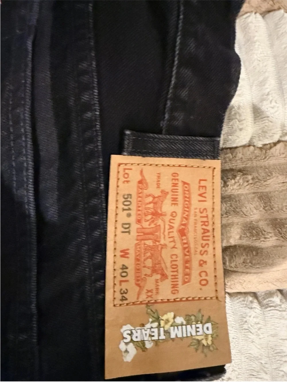 Levi's Men's Straight Jeans in Black Wash Denim